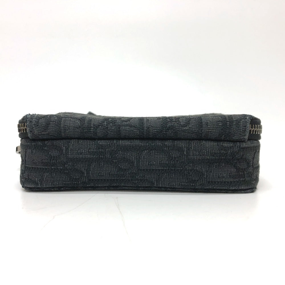 Dior 2ESBC119VPD Oblique Logo Messenger Pouch Bag, Crossbody Pochette Shoulder Bag, Canvas, Men's, Navy