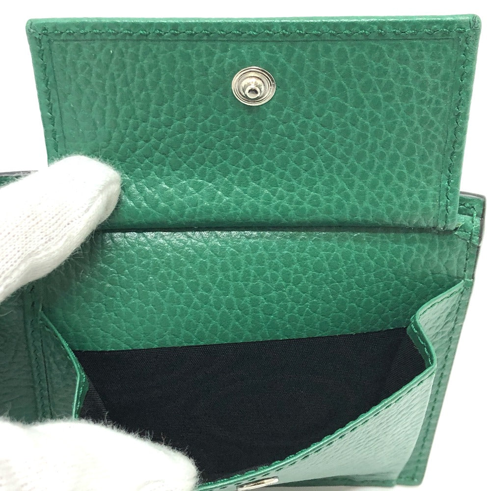 GUCCI 610466 GG Logo Interlocking G Compact Wallet Bifold Leather Men's Black