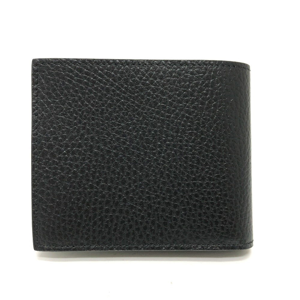 GUCCI 610466 GG Logo Interlocking G Compact Wallet Bifold Leather Men's Black