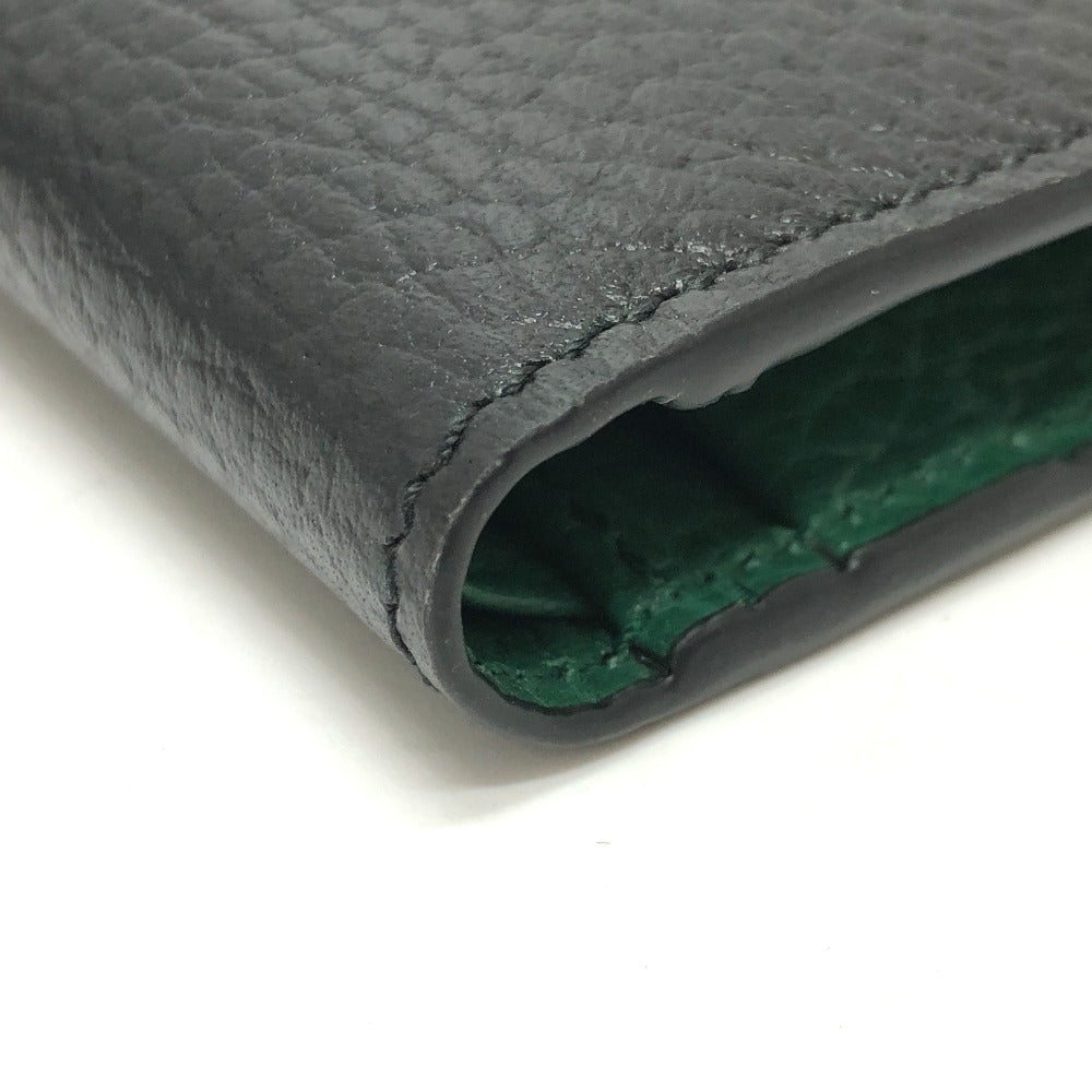 GUCCI 610466 GG Logo Interlocking G Compact Wallet Bifold Leather Men's Black