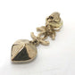 CHANEL CC Coco Mark Clover Heart B22S Accessories Jewelry Earrings GP Women's Gold