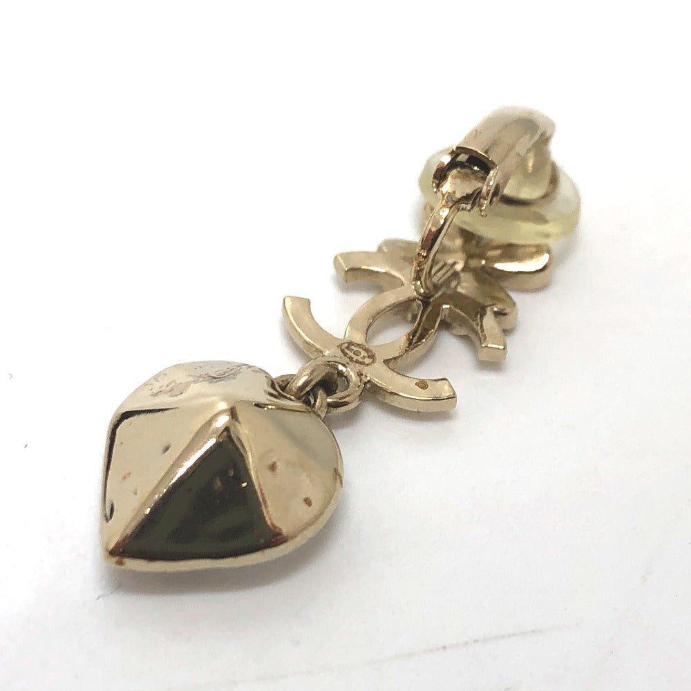 CHANEL CC Coco Mark Clover Heart B22S Accessories Jewelry Earrings GP Women's Gold