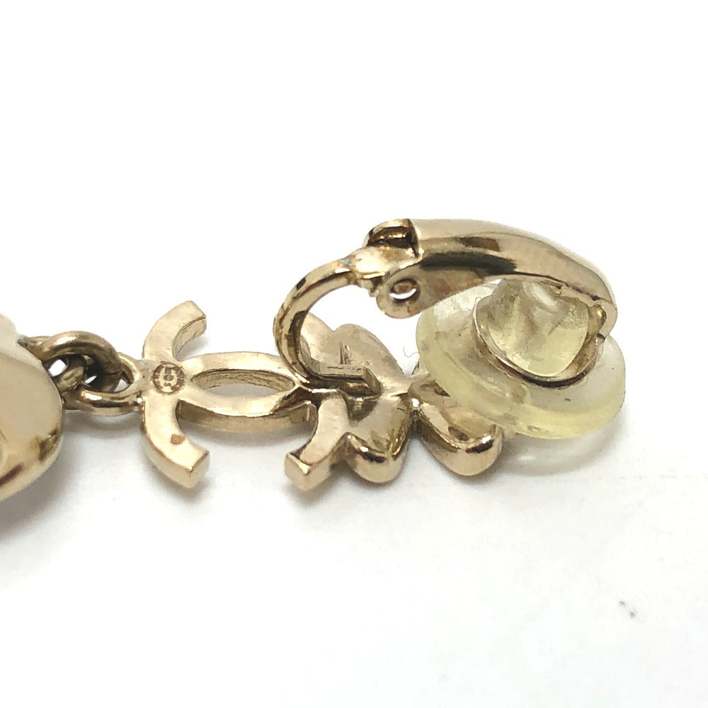 CHANEL CC Coco Mark Clover Heart B22S Accessories Jewelry Earrings GP Women's Gold