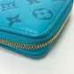 LOUIS VUITTON M81512 Monogram Embossed Zippy Wallet, Long Wallet with Round Zipper, Leather, Unisex, Blue