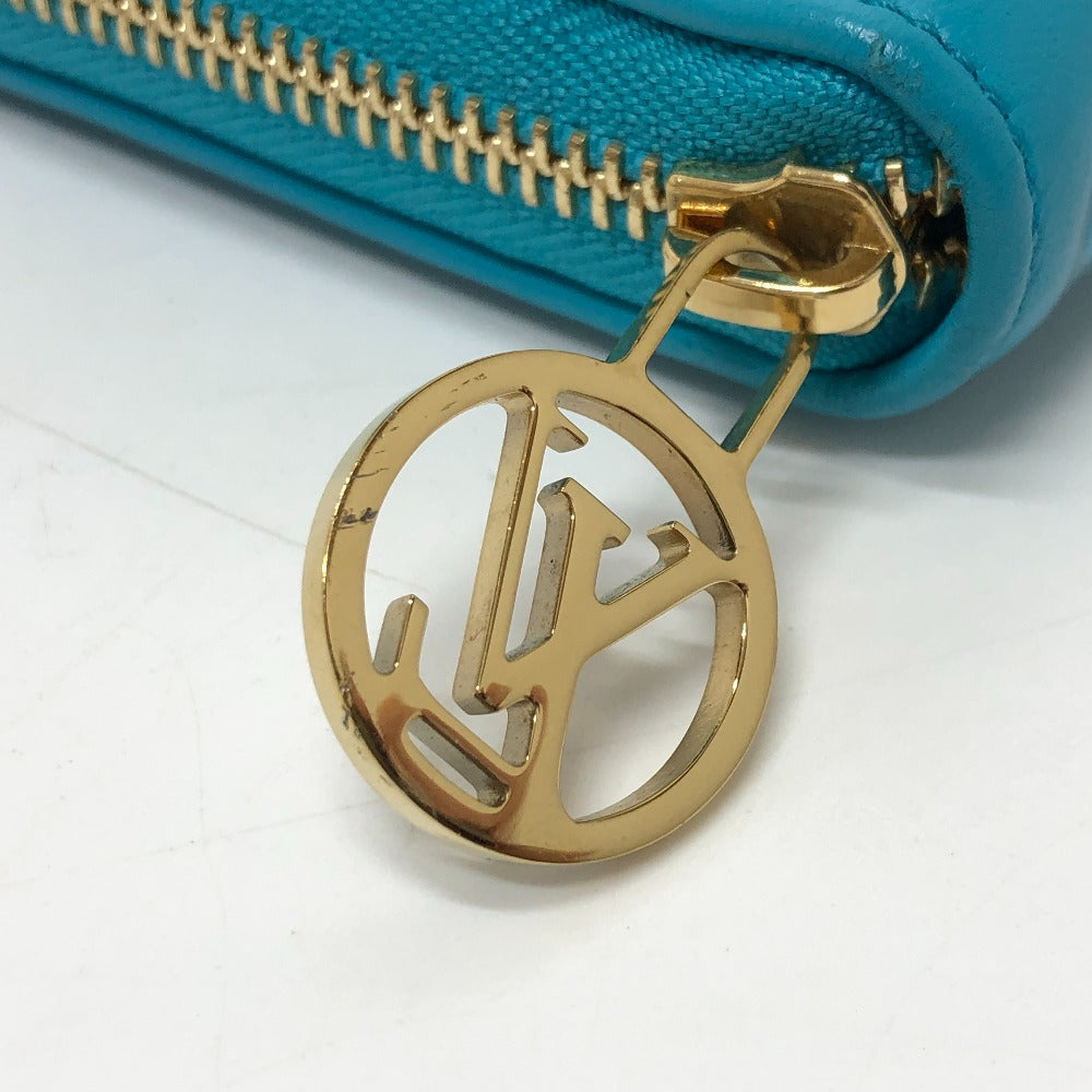 LOUIS VUITTON M81512 Monogram Embossed Zippy Wallet, Long Wallet with Round Zipper, Leather, Unisex, Blue