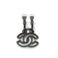 CHANEL CC Coco Mark A17S Metal Earrings, Women's, Black