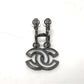 CHANEL CC Coco Mark A17S Metal Earrings, Women's, Black