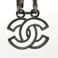 CHANEL CC Coco Mark A17S Metal Earrings, Women's, Black