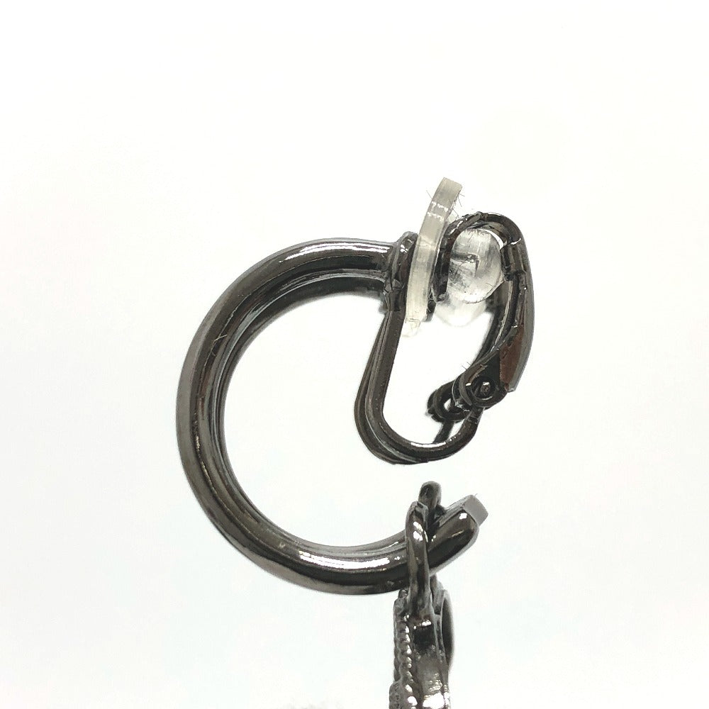 CHANEL CC Coco Mark A17S Metal Earrings, Women's, Black