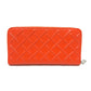BOTTEGA VENETA 593217 Round Zip Long Wallet Leather Men's Orange