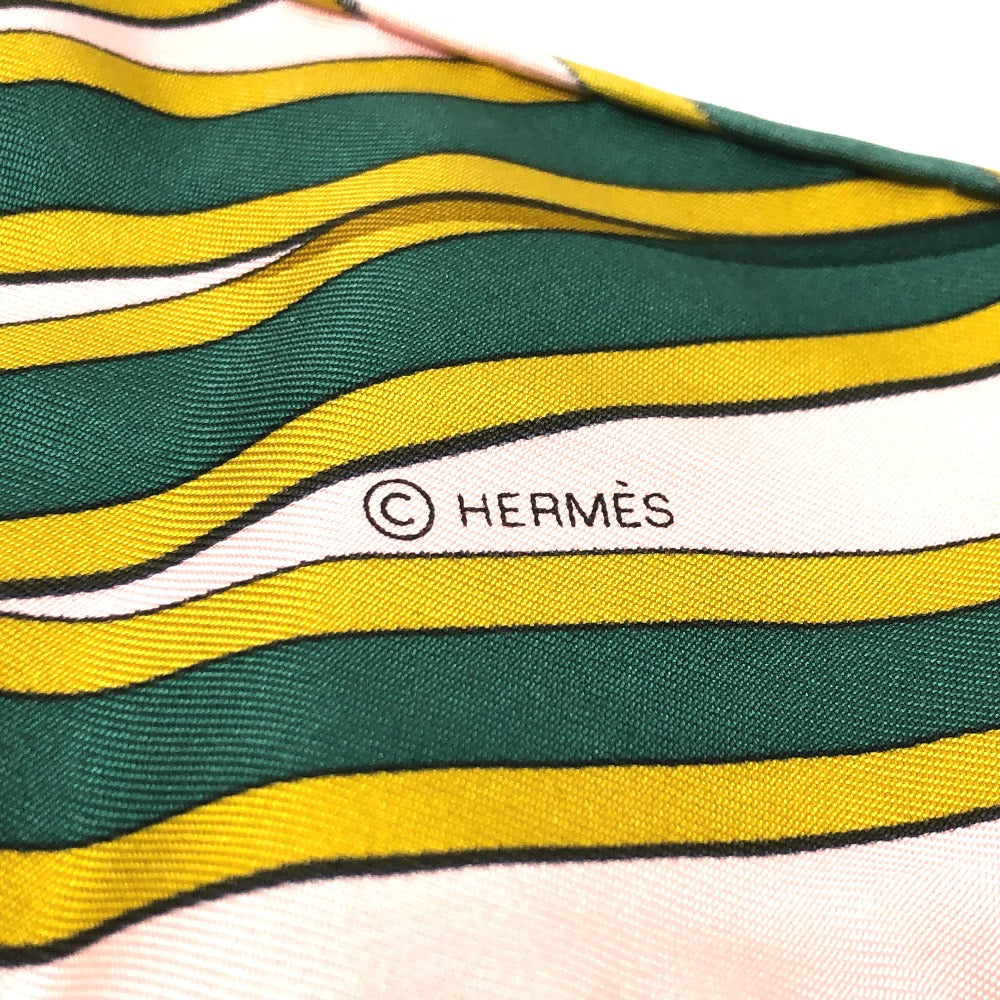 HERMES ポワンテュ スカーフ シルク レディース ピンク