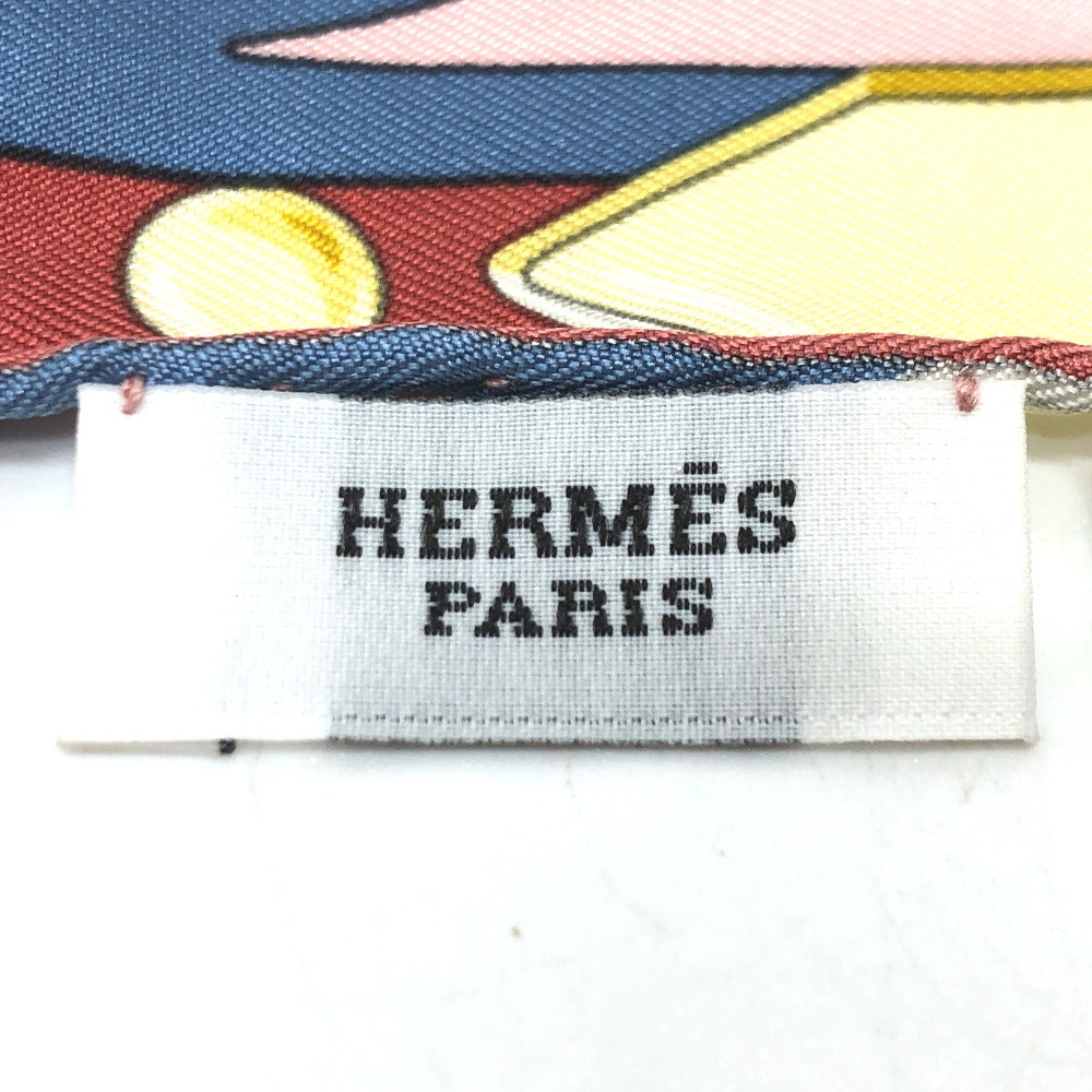 HERMES ポワンテュ スカーフ シルク レディース ピンク