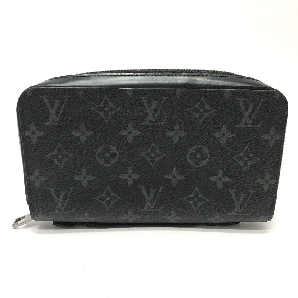 LOUIS VUITTON M61698 Monogram Eclipse Zippy XL Handbag, Travel Case, and Long Wallet in Monogram Eclipse Canvas, Men's, Black