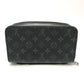LOUIS VUITTON M61698 Monogram Eclipse Zippy XL Handbag, Travel Case, and Long Wallet in Monogram Eclipse Canvas, Men's, Black