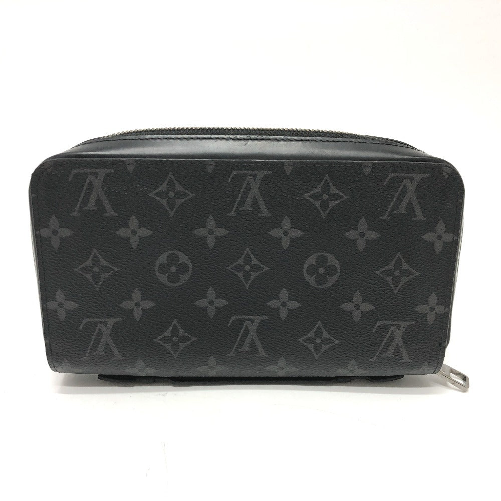 LOUIS VUITTON M61698 Monogram Eclipse Zippy XL Handbag, Travel Case, and Long Wallet in Monogram Eclipse Canvas, Men's, Black