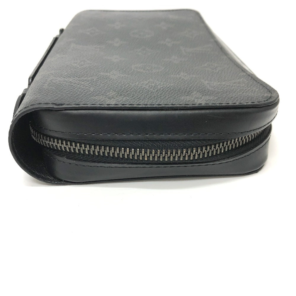 LOUIS VUITTON M61698 Monogram Eclipse Zippy XL Handbag, Travel Case, and Long Wallet in Monogram Eclipse Canvas, Men's, Black