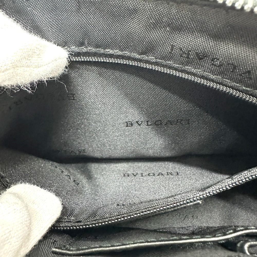 BVLGARI Logomania Handbag in Canvas/Leather, Navy Blue
