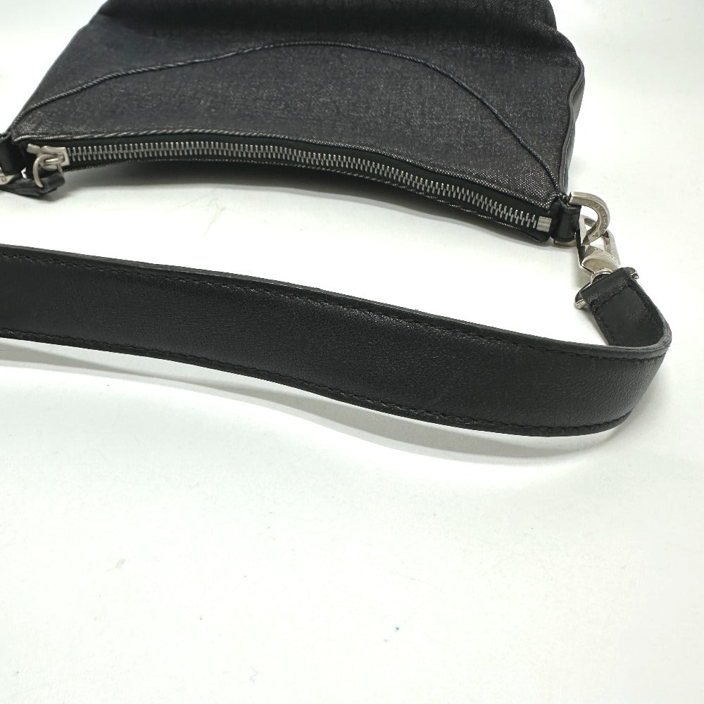 BVLGARI Logomania Handbag in Canvas/Leather, Navy Blue