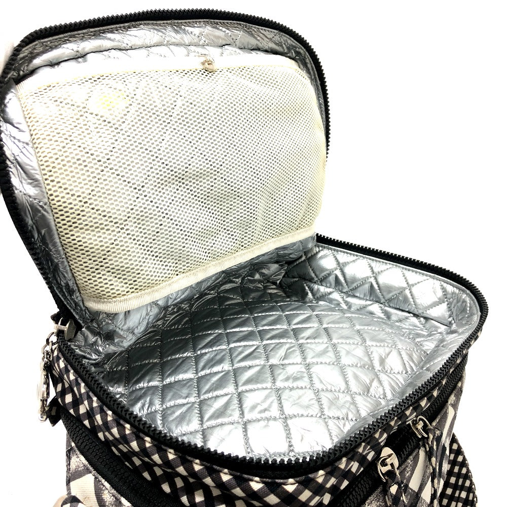 CHANEL Check Coco Mark Cooler Bag, Insulated Shoulder Bag, Canvas, Women's, White