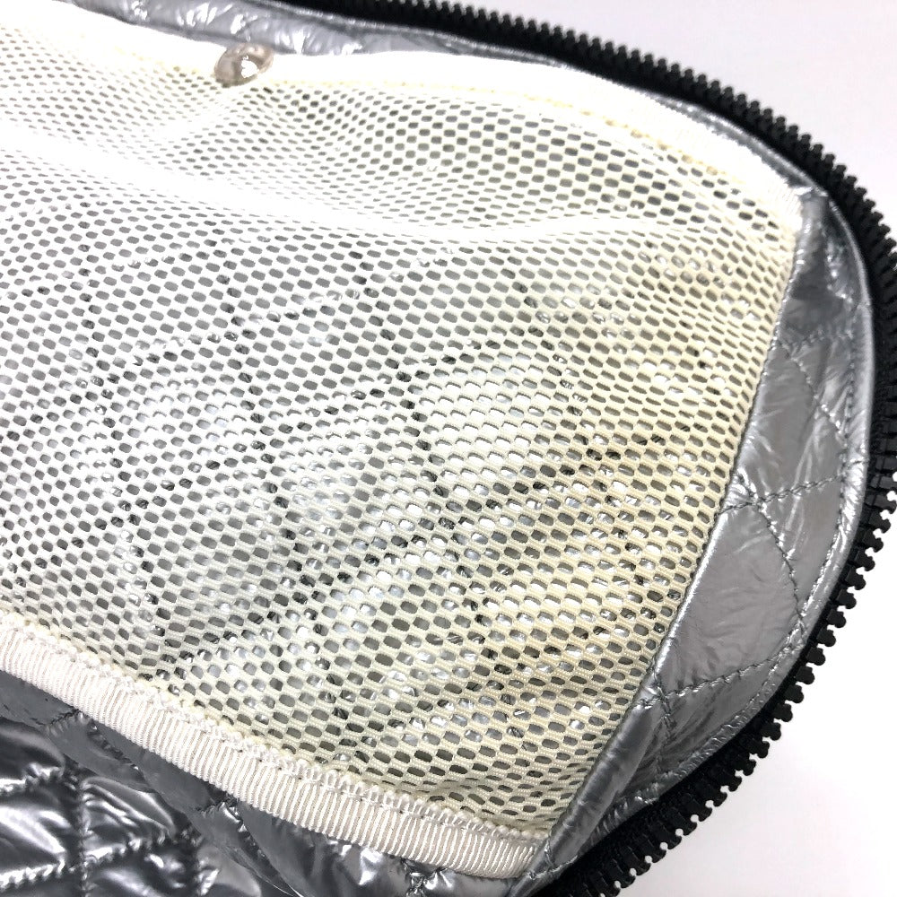 CHANEL Check Coco Mark Cooler Bag, Insulated Shoulder Bag, Canvas, Women's, White