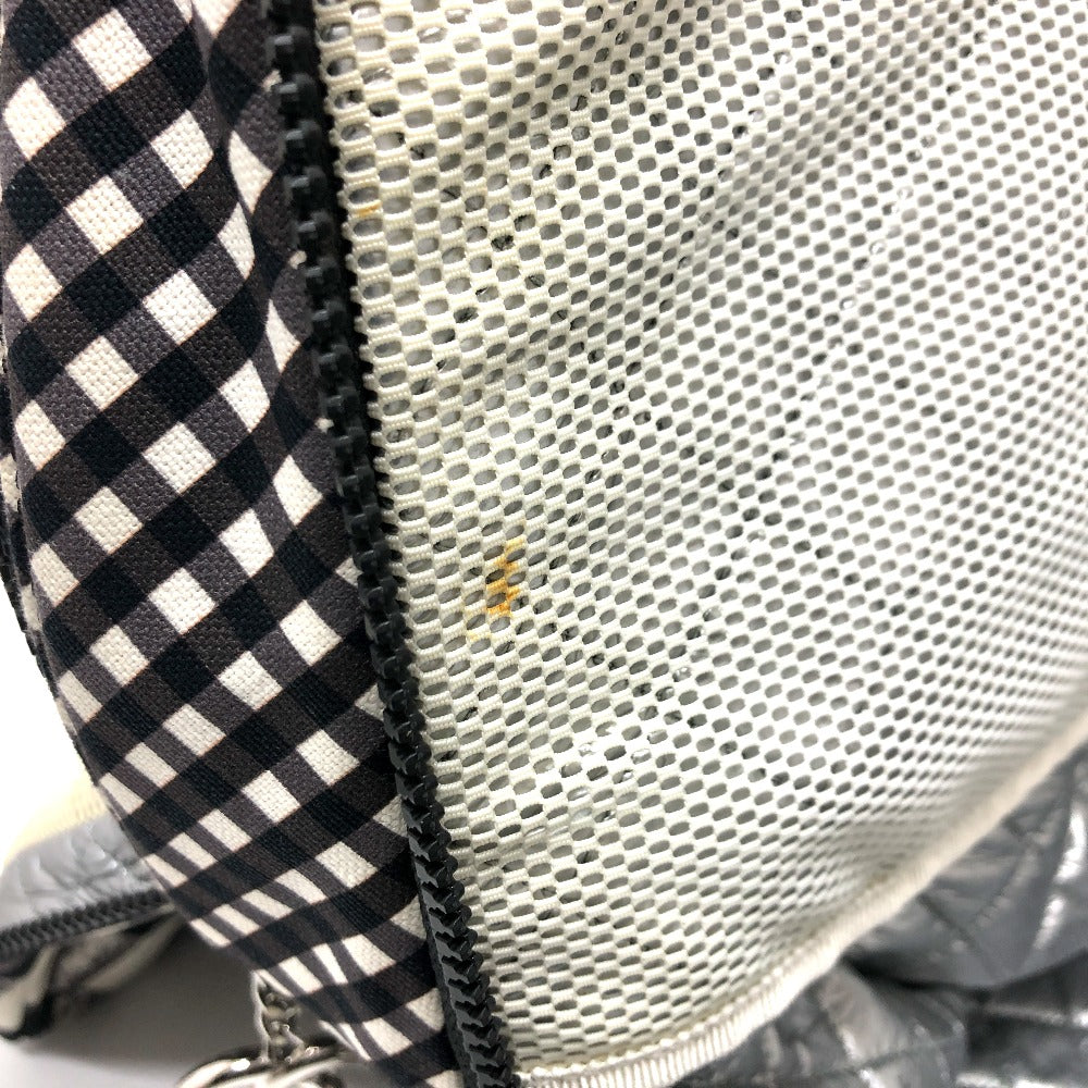 CHANEL Check Coco Mark Cooler Bag, Insulated Shoulder Bag, Canvas, Women's, White