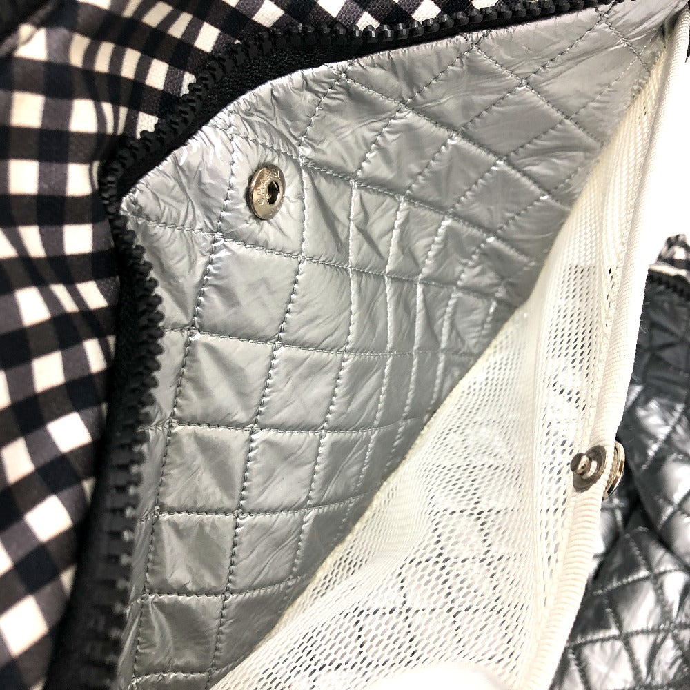 CHANEL Check Coco Mark Cooler Bag, Insulated Shoulder Bag, Canvas, Women's, White