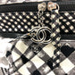 CHANEL Check Coco Mark Cooler Bag, Insulated Shoulder Bag, Canvas, Women's, White