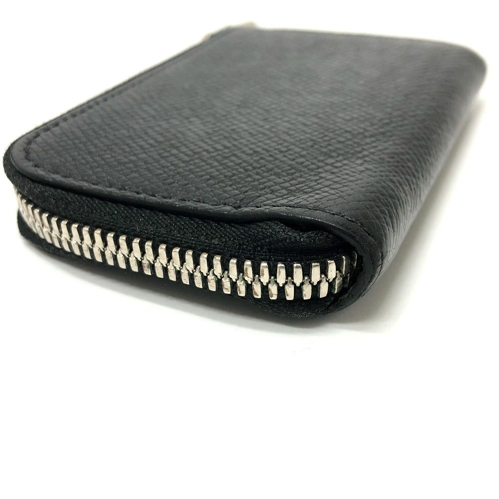 LOUIS VUITTON M63375 Taiga Porte Monnaie Jour Coin Purse in Taiga Leather, Men's, Black