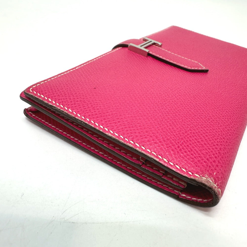 HERMES ベアンスフレ 長財布 ヴォーエプソン レディース ピンク