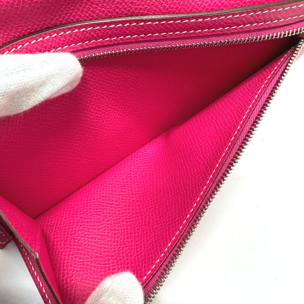 HERMES ベアンスフレ 長財布 ヴォーエプソン レディース ピンク