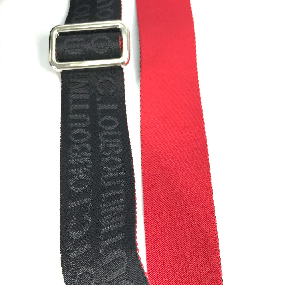 Christian Louboutin 1205006 総柄 斜め掛け ルビクリック 2WAY メッセンジャー ハンドバッグ ビジネスバッグ カバン ショルダーバッグ ナイロン メンズ ブラック/レッド