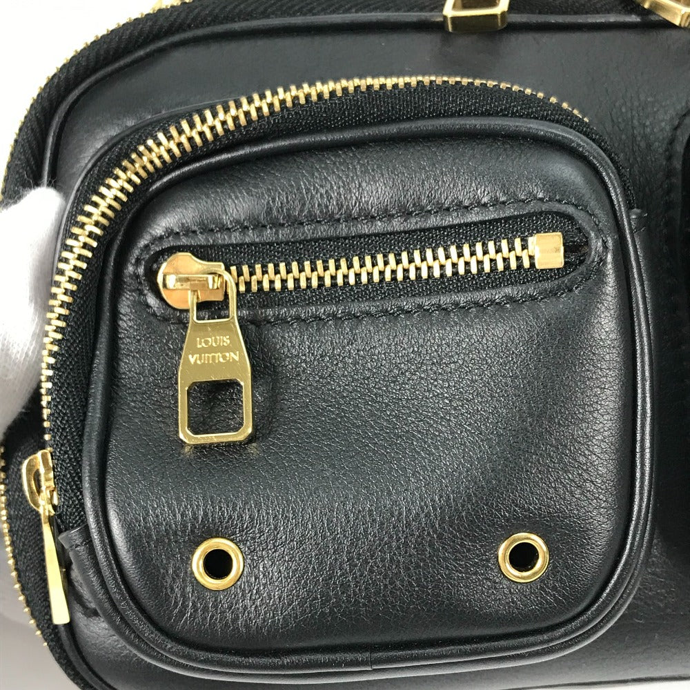LOUIS VUITTON M80450 Monogram Utility Crossbody Bag, 2-Way Pochette/Shoulder Bag, Leather, Men's, Black