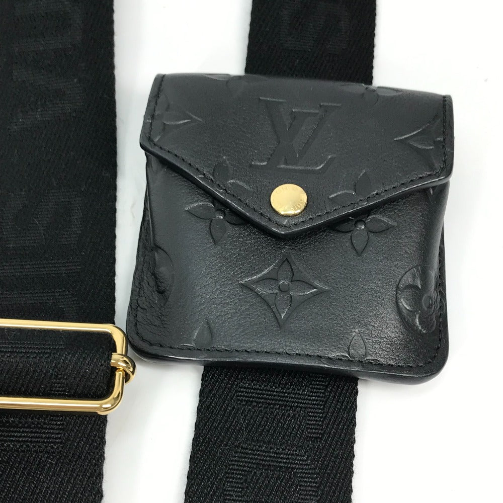 LOUIS VUITTON M80450 Monogram Utility Crossbody Bag, 2-Way Pochette/Shoulder Bag, Leather, Men's, Black