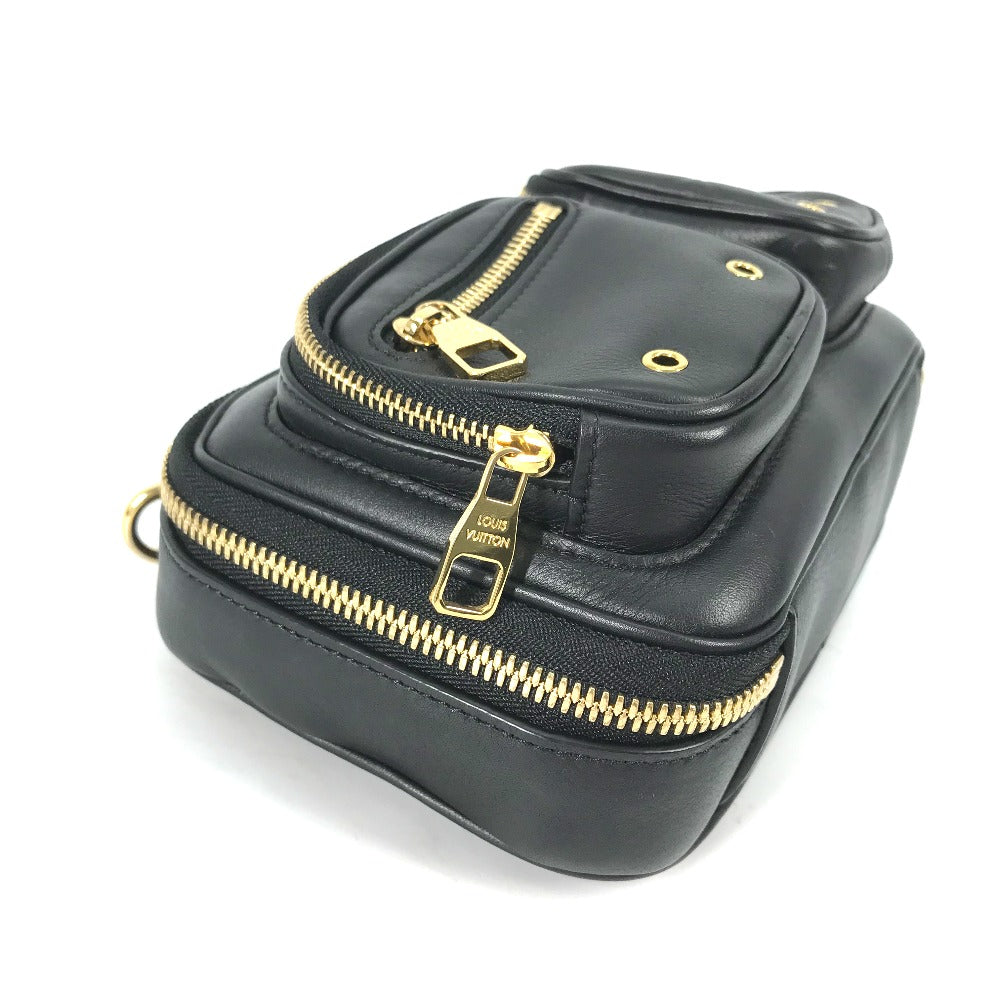 LOUIS VUITTON M80450 Monogram Utility Crossbody Bag, 2-Way Pochette/Shoulder Bag, Leather, Men's, Black