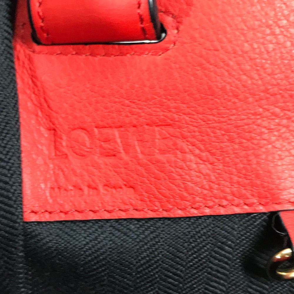 LOEWE 387.30.N60 Crossbody Hammock Bag, 2-Way Shoulder/Handbag, Leather, Women's, Red