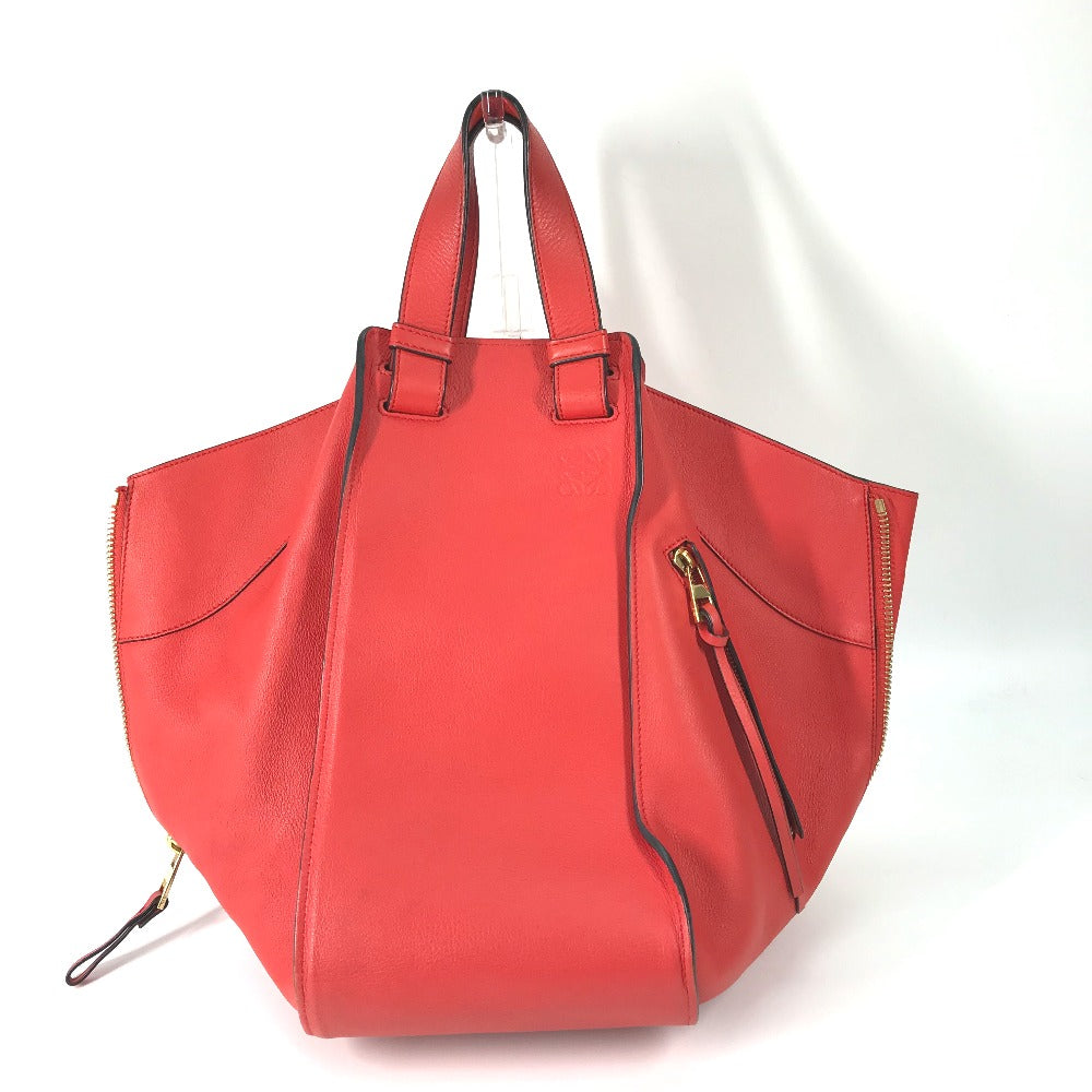 LOEWE 387.30.N60 Crossbody Hammock Bag, 2-Way Shoulder/Handbag, Leather, Women's, Red