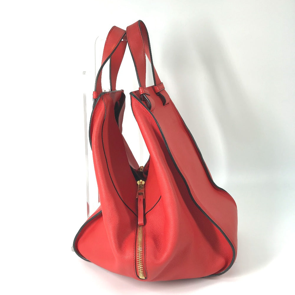 LOEWE 387.30.N60 Crossbody Hammock Bag, 2-Way Shoulder/Handbag, Leather, Women's, Red
