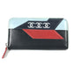 CHANEL Airline Triple Coco Long Wallet, Round Zipper, Leather, Women's, Black