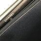 CHANEL Airline Triple Coco Long Wallet, Round Zipper, Leather, Women's, Black