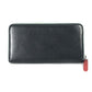 CHANEL Airline Triple Coco Long Wallet, Round Zipper, Leather, Women's, Black