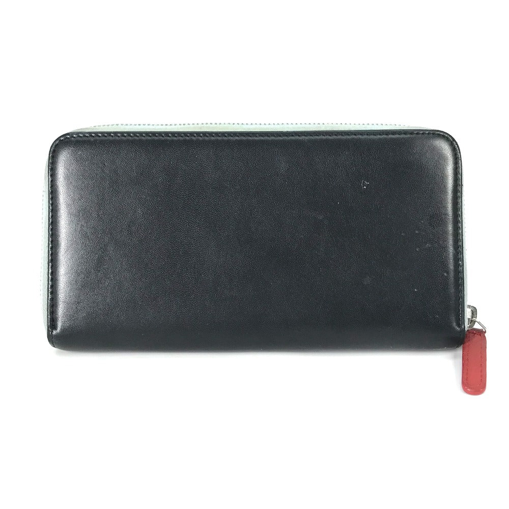 CHANEL Airline Triple Coco Long Wallet, Round Zipper, Leather, Women's, Black