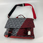 Christian Louboutin 1205006 All-Over Print Rubiclic Messenger Bag, Handbag, Crossbody Bag, 2-Way Shoulder Bag, Nylon/Leather, Men's, Red