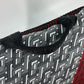 Christian Louboutin 1205006 All-Over Print Rubiclic Messenger Bag, Handbag, Crossbody Bag, 2-Way Shoulder Bag, Nylon/Leather, Men's, Red