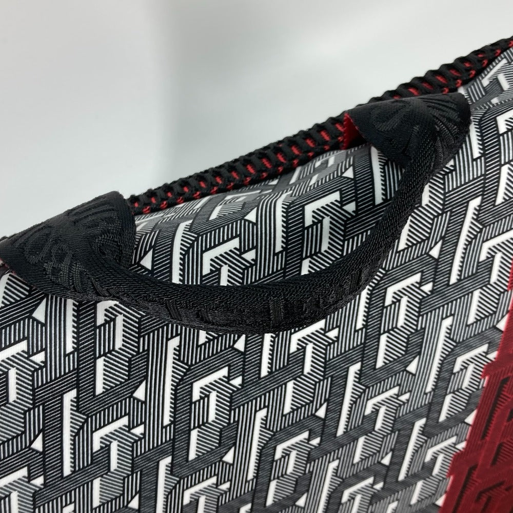 Christian Louboutin 1205006 All-Over Print Rubiclic Messenger Bag, Handbag, Crossbody Bag, 2-Way Shoulder Bag, Nylon/Leather, Men's, Red