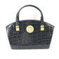 VERSACE Vintage Embossed Medusa Logo Tote Bag Shoulder Bag Handbag Leather Women's Black