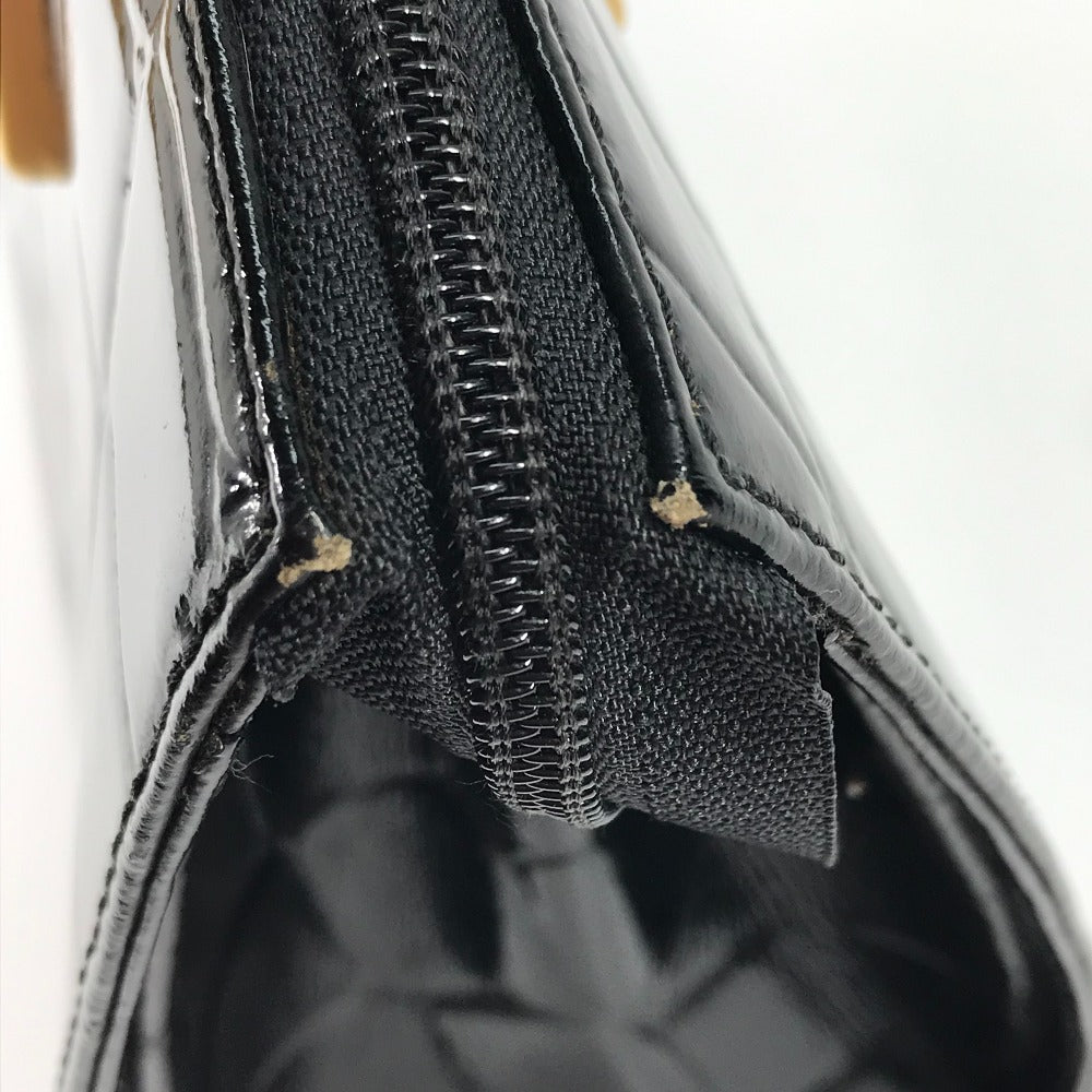 VERSACE Vintage Embossed Medusa Logo Tote Bag Shoulder Bag Handbag Leather Women's Black
