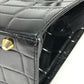 VERSACE Vintage Embossed Medusa Logo Tote Bag Shoulder Bag Handbag Leather Women's Black