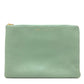 CELINE Women's Leather Second Bag, Pouch, Clutch Bag, Green