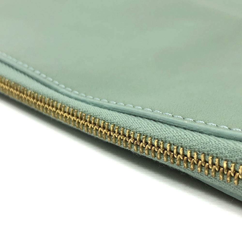 CELINE Women's Leather Second Bag, Pouch, Clutch Bag, Green