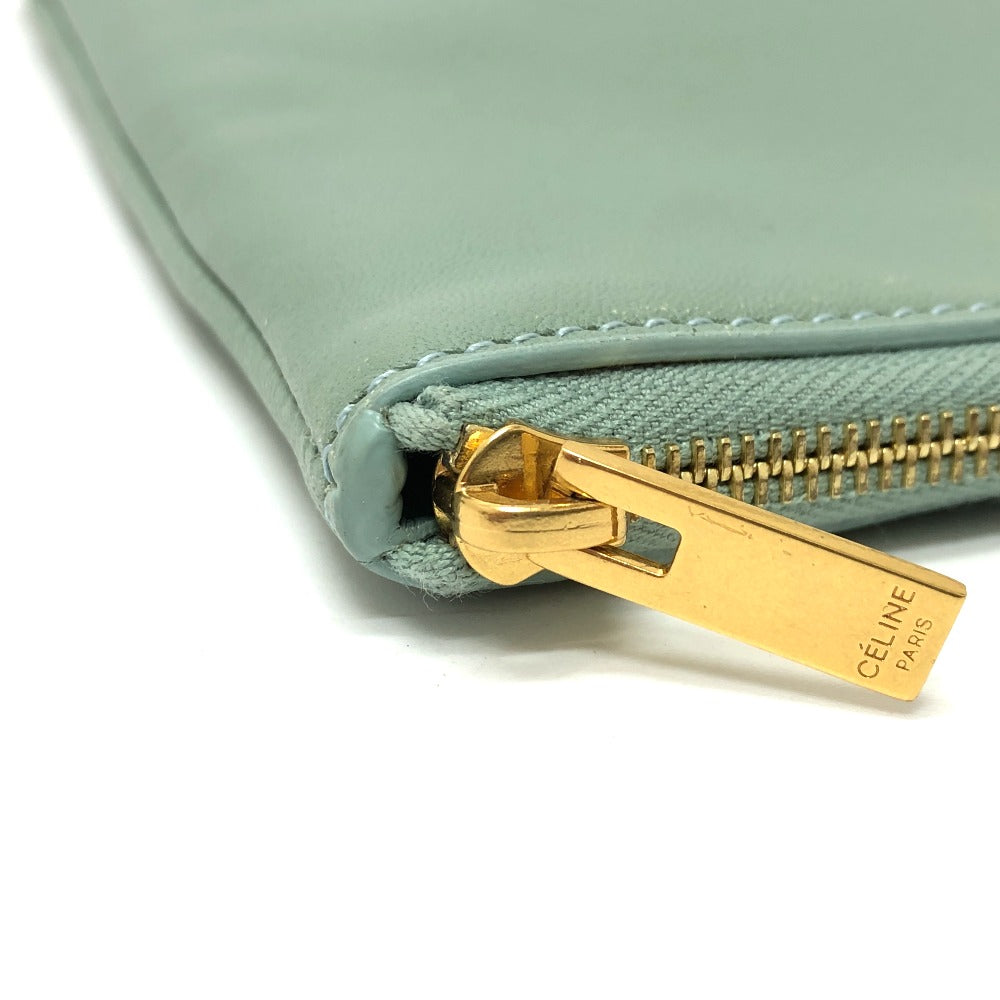 CELINE Women's Leather Second Bag, Pouch, Clutch Bag, Green